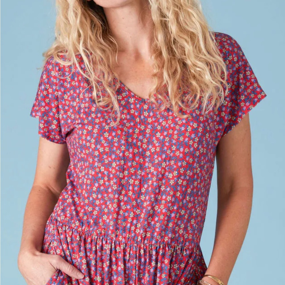 *Trading item Sonnet James Liberty of London Pant Romper/Jumpsuit Strawberry Red